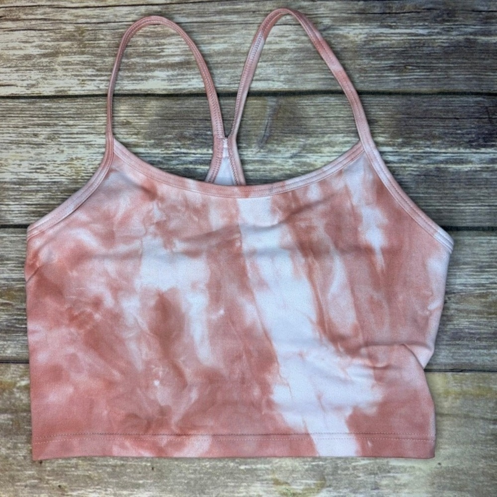 Aerie Offline Recharge Pink Tie-Dye Least Support Sports Bra Sz XS